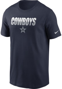 Nike Dallas Cowboys Navy Blue Split Team Name Short Sleeve T Shirt