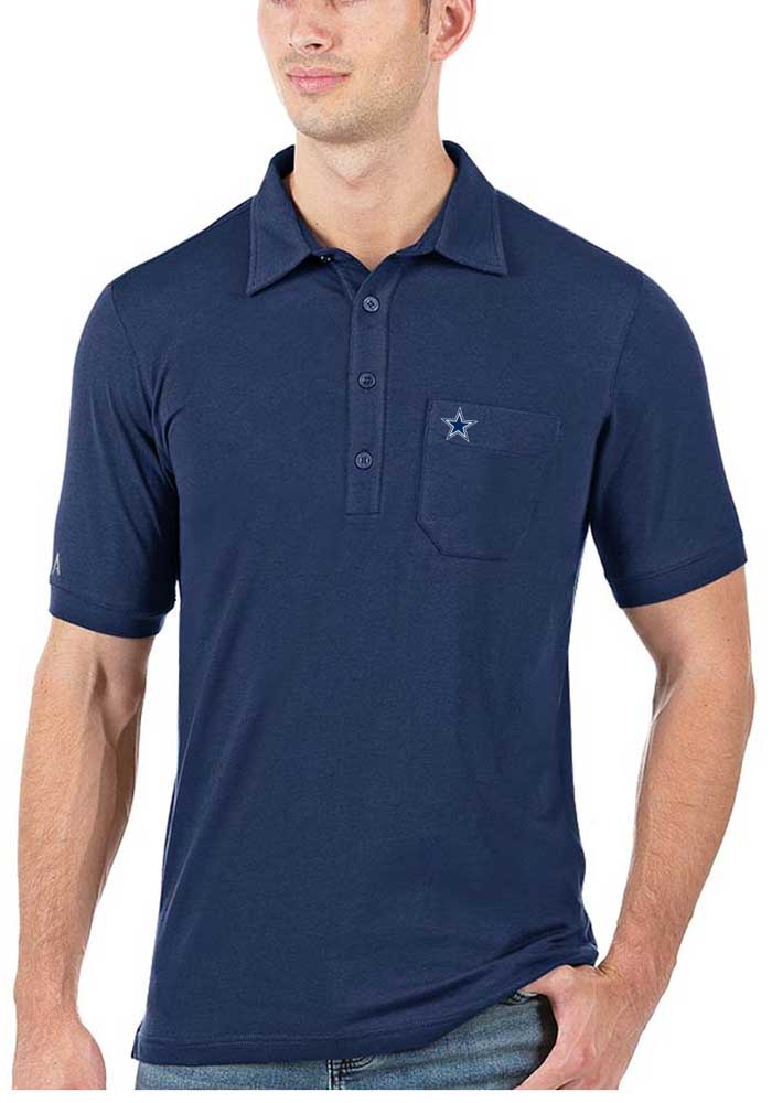 Antigua Men's Navy Dallas Cowboys Compass Polo