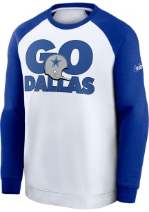 Nike Dallas Cowboys Mens White Go Helmet Long Sleeve Fashion Sweatshirt