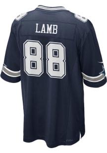 CeeDee Lamb  Nike Dallas Cowboys Navy Blue Road Game Football Jersey