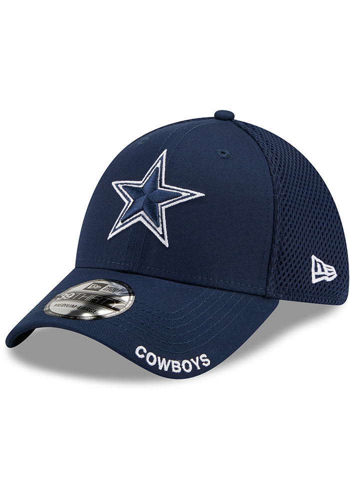 New Era Dallas Cowboys Mens Navy Blue Classic Neo 39THIRTY Flex Hat
