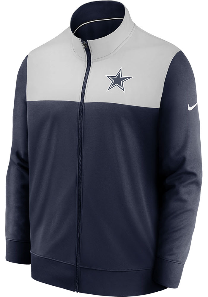 Nike Dallas Cowboys Mens Navy Blue Logo Track Jacket