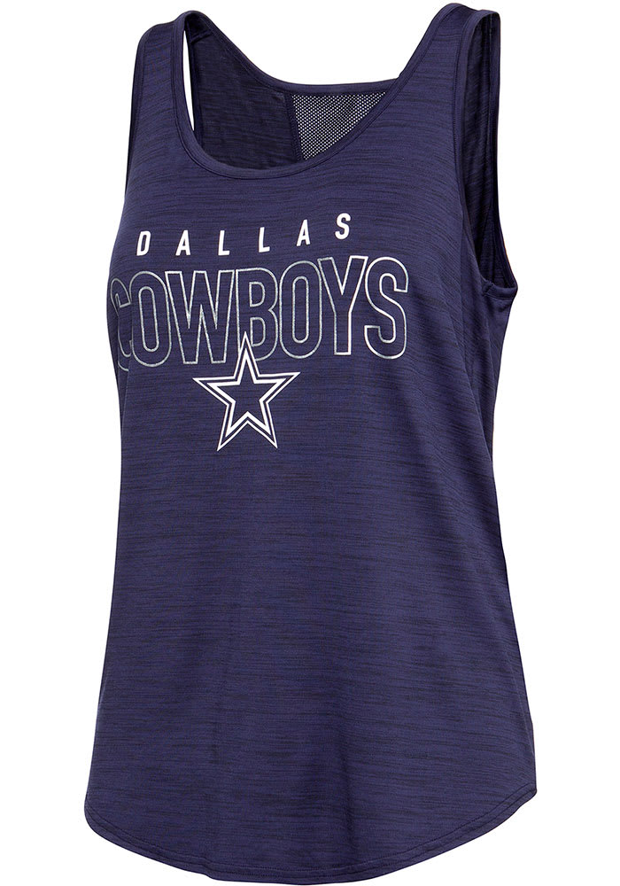 Dallas Cowboys Womens Navy Blue Burke Space Dye Tank Top