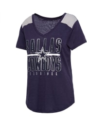 Dallas Cowboys Womens Navy Blue Lais Short Sleeve T-Shirt