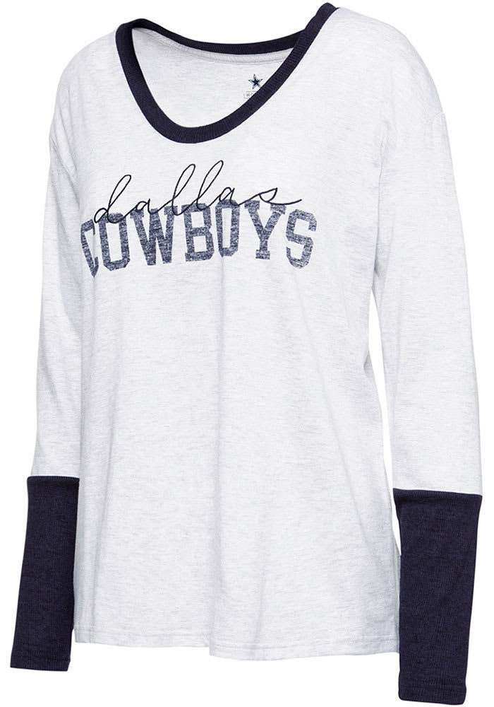 NFL Women's Silver Dallas Cowboys Eleanor Long Sleeve T-Shirt