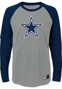 Dallas Cowboys Youth Grey Undisputed Long Sleeve T-Shirt