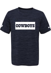 Dallas Cowboys Youth Navy Blue Velocity Training Short Sleeve T-Shirt