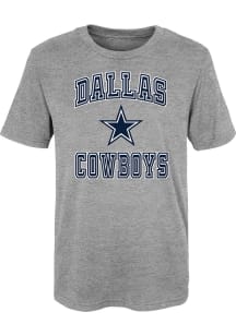 Dallas Cowboys Youth Grey Chiseled Short Sleeve T-Shirt