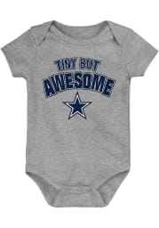 Dallas Cowboys Baby Grey Born Awesome Short Sleeve One Piece