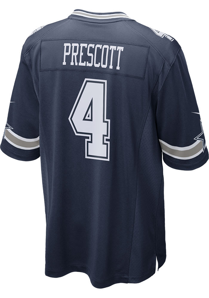 Dak Prescott Nike Dallas Cowboys Navy Blue Road Game Football Jersey