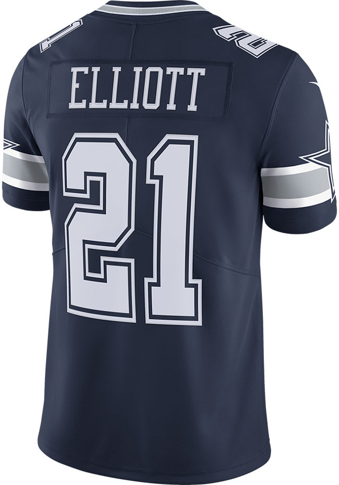 Ezekiel Elliott Nike Dallas Cowboys Mens Navy Blue Road Limited Football Jersey