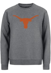 Texas Longhorns Mens Grey Silhouette Long Sleeve Crew Sweatshirt