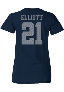 Ezekiel Elliott Dallas Cowboys Womens Navy Blue Ashlee Player T-Shirt