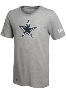 New Era Dallas Cowboys Grey Stadium Logo Short Sleeve T Shirt