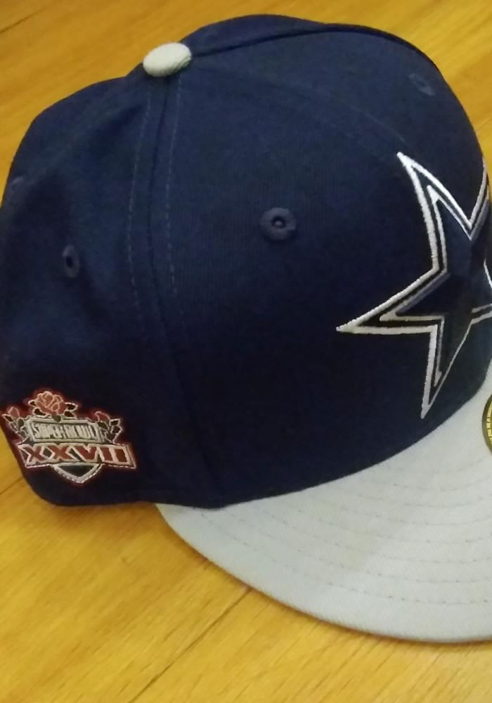 New Era Dallas Cowboys Mens Navy Blue Super Bowl XXVII Side Patch 59FIFTY Fitted Hat