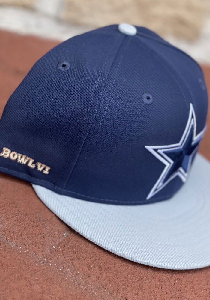 New Era Dallas Cowboys Mens Navy Blue Super Bowl VI Side Patch 59FIFTY Fitted Hat