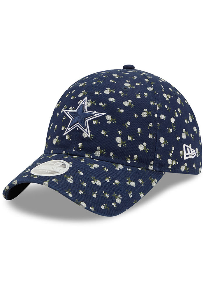 Dallas Cowboys Navy Blue Floral 9TWENTY Womens Adjustable Hat