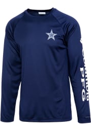 Columbia Dallas Cowboys Navy Blue TERMINAL TACKLE Long Sleeve T-Shirt