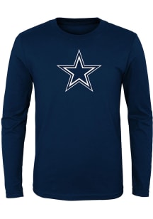 Dallas Cowboys Youth Navy Blue Primary Logo Long Sleeve T-Shirt