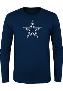 Dallas Cowboys Boys Navy Blue Primary Logo Long Sleeve T-Shirt