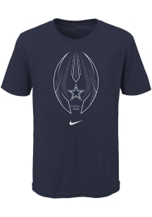 Nike Dallas Cowboys Boys Navy Blue Football Icon Short Sleeve T-Shirt