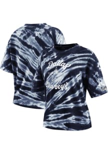 Dallas Cowboys Womens Navy Blue Tie Dye Short Sleeve T-Shirt