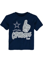 Dallas Cowboys Toddler Navy Blue Littlest Fan Short Sleeve T-Shirt