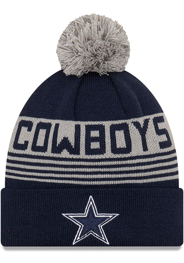 Dallas Cowboys Men's New Era Confident Knit Pom Hat