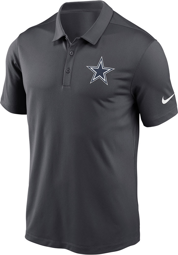 Nike Dallas Cowboys Mens Charcoal Franchise Short Sleeve Polo