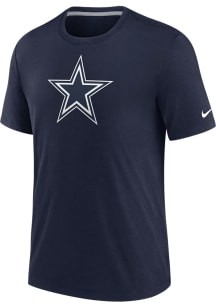 Nike Dallas Cowboys Navy Blue Historic Triblend Short Sleeve Fashion T Shirt