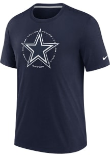 Nike Dallas Cowboys Navy Blue Historic Circle Short Sleeve Fashion T Shirt