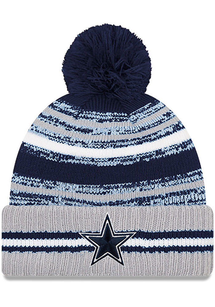 New Era Dallas Cowboys Navy Blue 2021 Sideline Mens Knit Hat