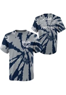 Dallas Cowboys Boys Navy Blue Pennant Tie Dye Short Sleeve T-Shirt