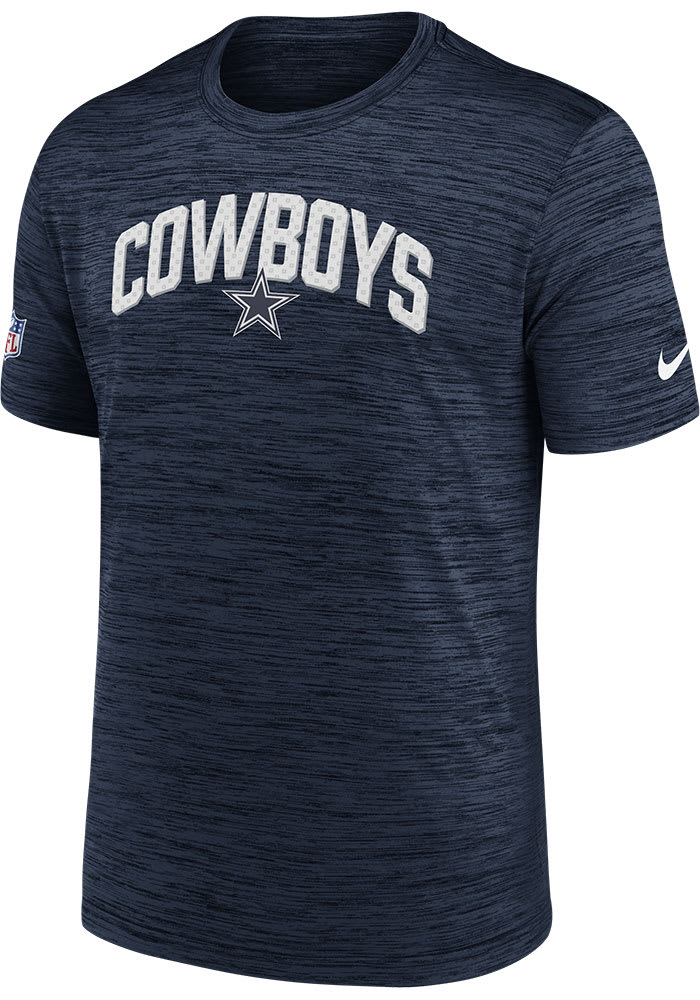 Nike Dallas Cowboys Navy Blue SIDELINE VELOCITY Short Sleeve T Shirt