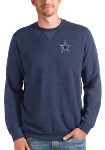 Antigua Dallas Cowboys Mens Navy Blue REWARD Long Sleeve Crew Sweatshirt
