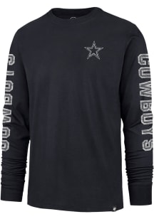47 Dallas Cowboys Navy Blue TRIPLE THREAT FRANKLIN Long Sleeve Fashion T Shirt