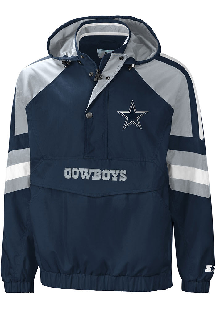 Youth Dallas Cowboys Navy Interception Full-Zip Track Jacket