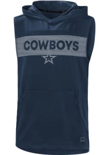 Dallas Cowboys Navy Blue ACTIVE SLEEVELESS Short Sleeve Hoods