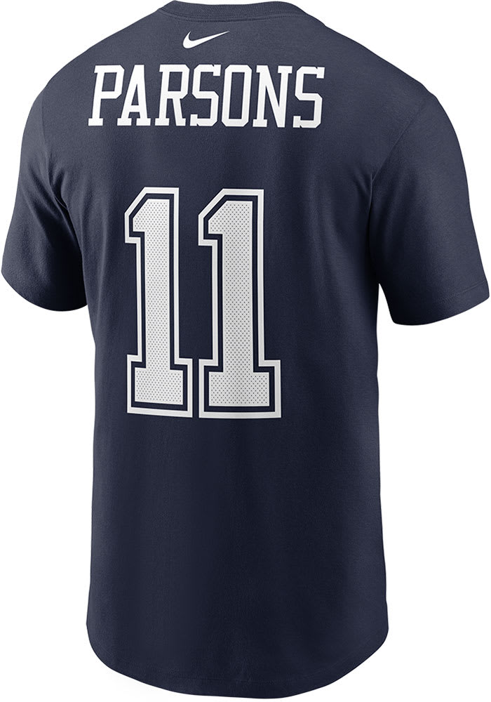 Micah Parsons Dallas Cowboys Navy Blue Name And Number Short Sleeve Player T Shirt