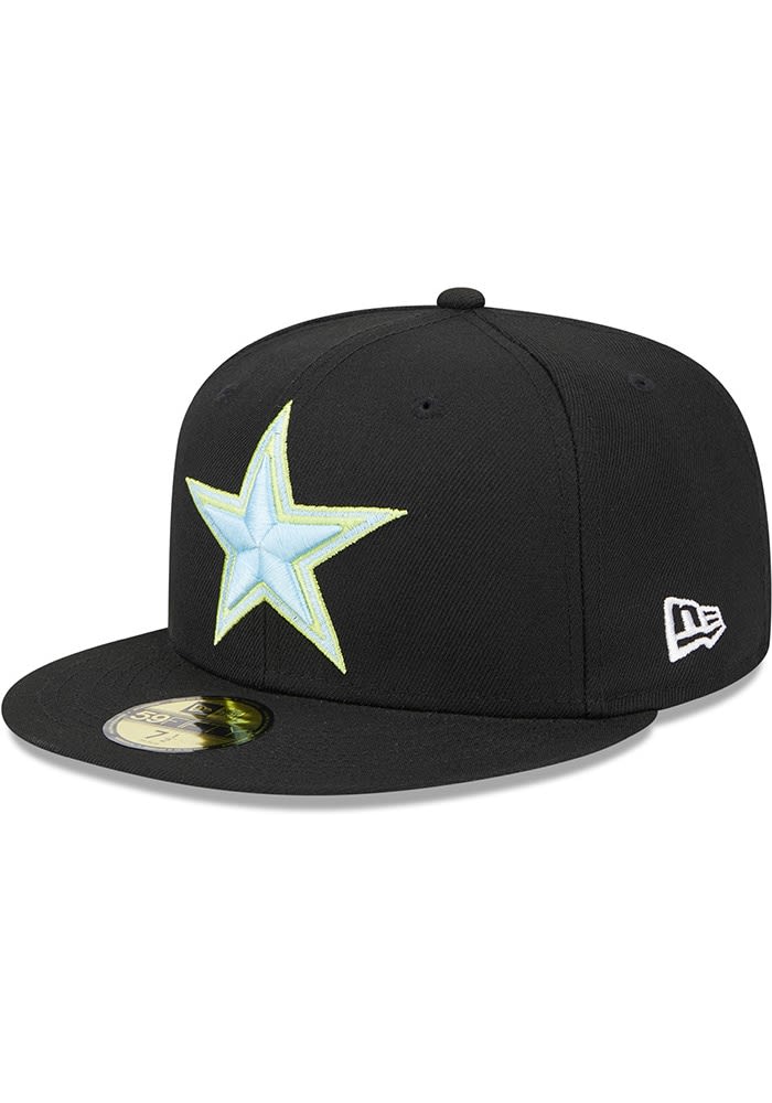 New Era Dallas Cowboys Black Multi Color Pack 59FIFTY Fitted Hat, Black, POLYESTER, Size 7 1/8, Rally House