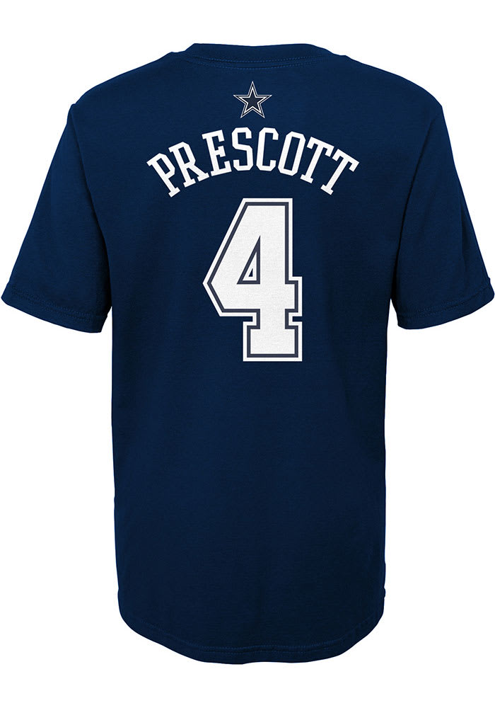 Dak Prescott Dallas Cowboys Youth Mainliner Player Name & Number Long  Sleeve T-Shirt - Navy