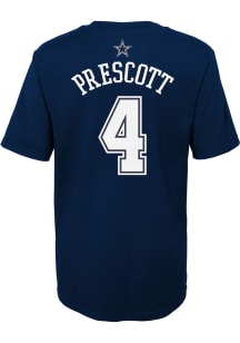 Dak Prescott  Dallas Cowboys Boys Navy Blue NN Short Sleeve T-Shirt
