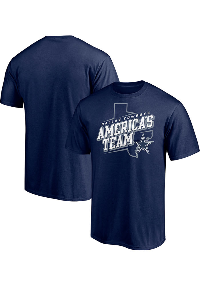 Dallas Cowboys Navy Blue HOMETOWN STATE SHAPE Short Sleeve T Shirt