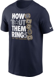 Nike Dallas Cowboys Navy Blue THEM RINGS Short Sleeve T Shirt