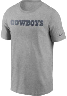 Nike Dallas Cowboys Grey WORDMARK ESSENTIAL Short Sleeve T Shirt