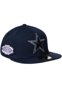 New Era Dallas Cowboys Mens Navy Blue Pink UV Pop Sweat 59FIFTY Fitted Hat