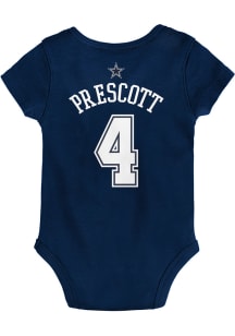 Nike Dak Prescott Dallas Cowboys Baby Navy Blue NN Short Sleeve One Piece