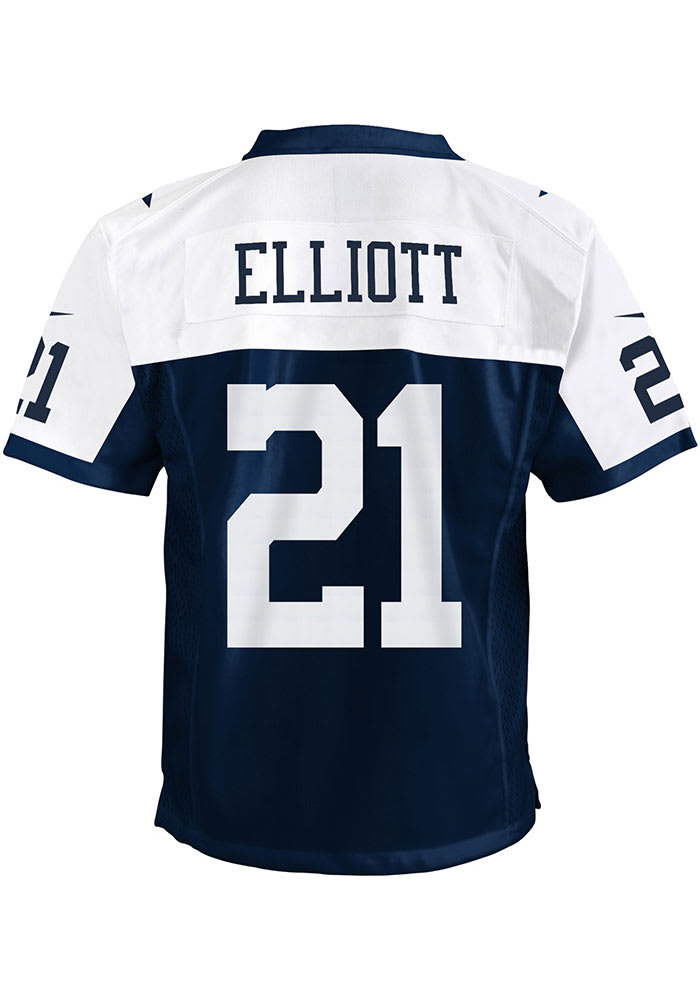 Ezekiel Elliott Dallas Cowboys Youth Navy Blue Nike Alt Game Football Jersey
