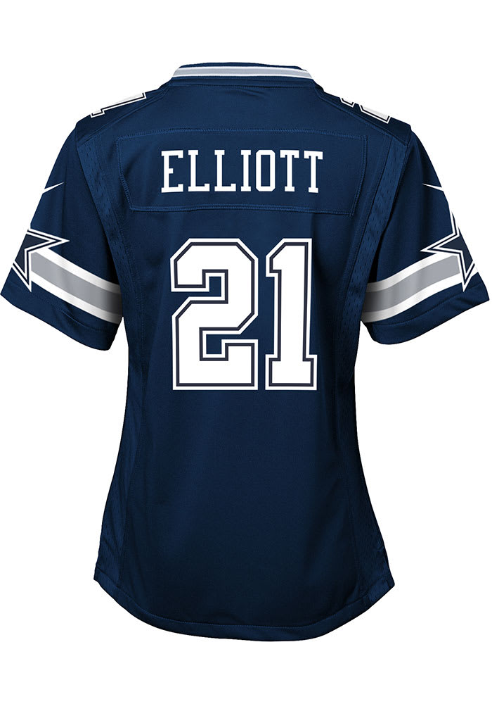 Dallas Cowboys Youth Ezekiel Elliott Game Nike Jersey - Navy Blue / XL