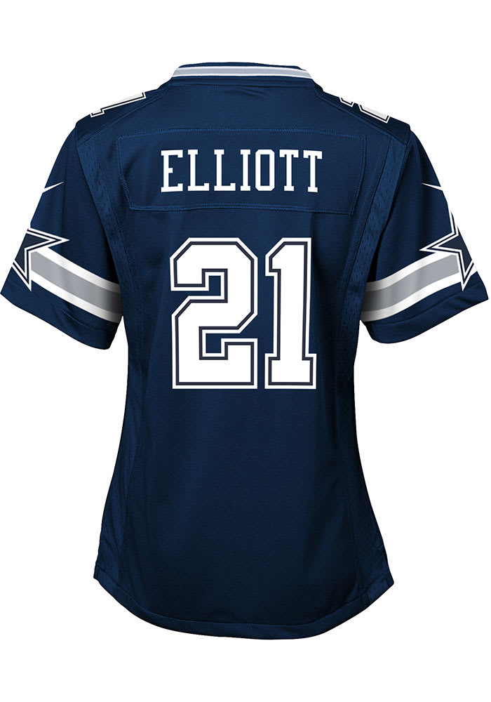 Ezekiel Elliott Dallas Cowboys Youth Navy Blue Nike Game Football Jersey